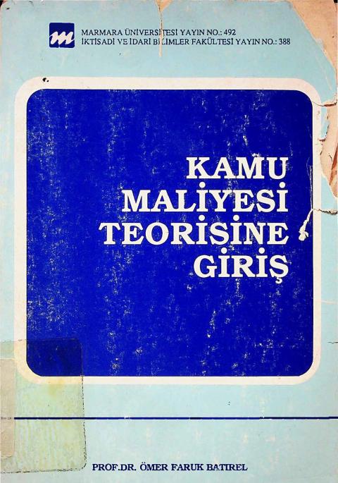 Kamu Maliyesi Teorisine Giriş